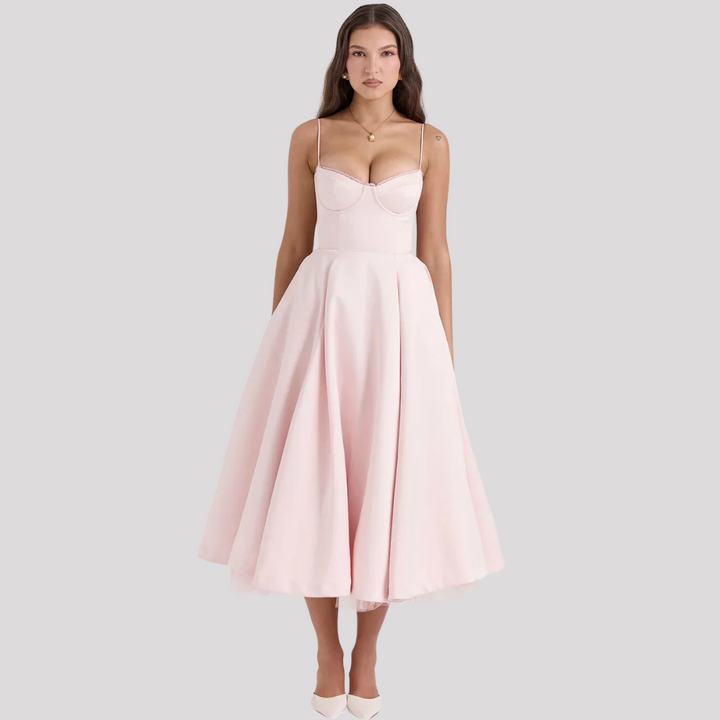 Levoire | Robe D'Été Élégante À Motifs De Roses Rosa