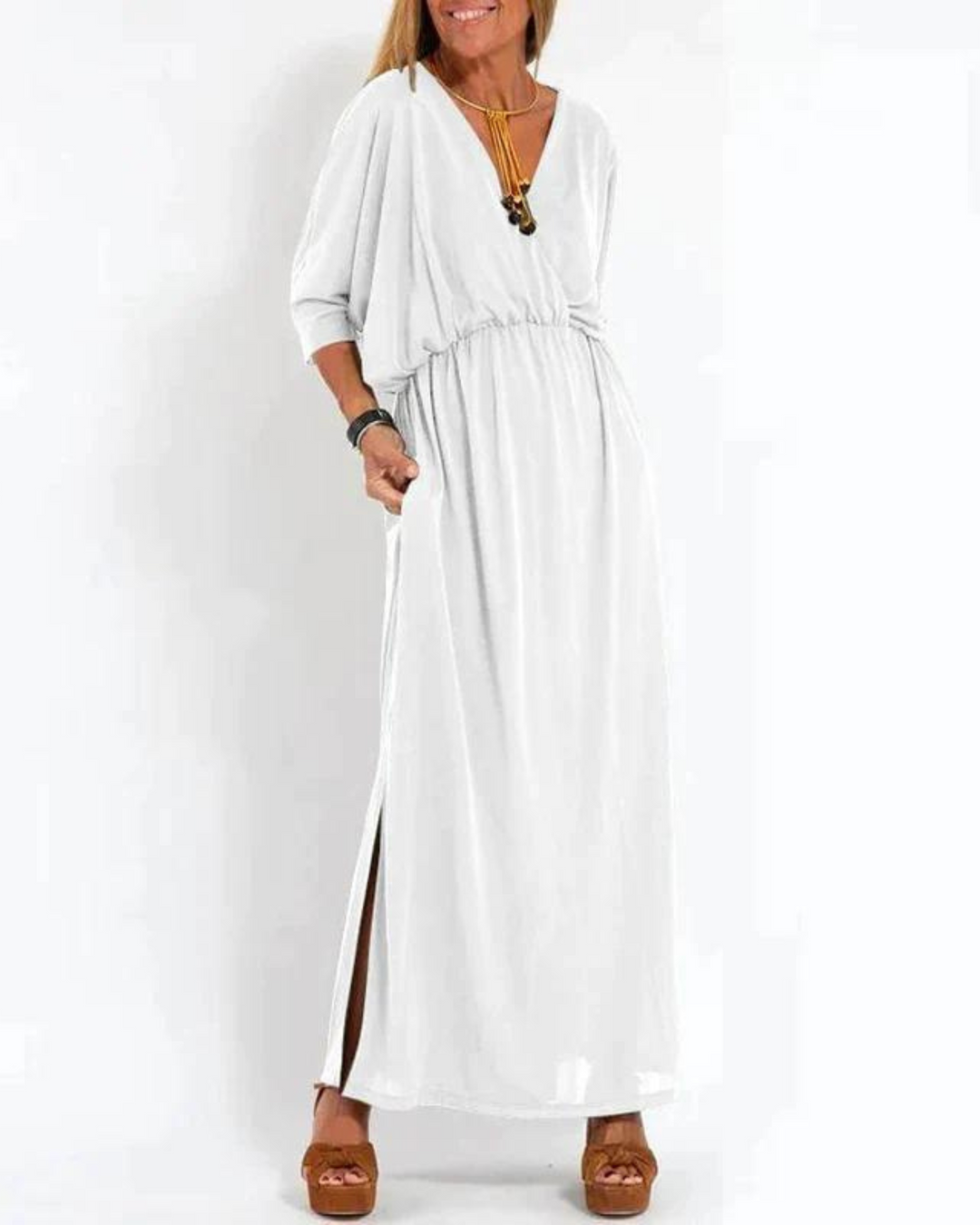 Levoire | Robe Longue Vintage Maribel Blanc