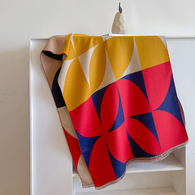 Levoire | Écharpe Chaude À Motifs Géométriques