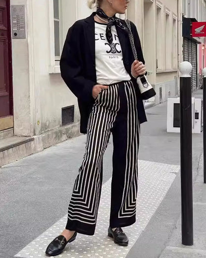 Levoire | Chemise Décontractée À Manches Raglan À Rayures Polyvalente