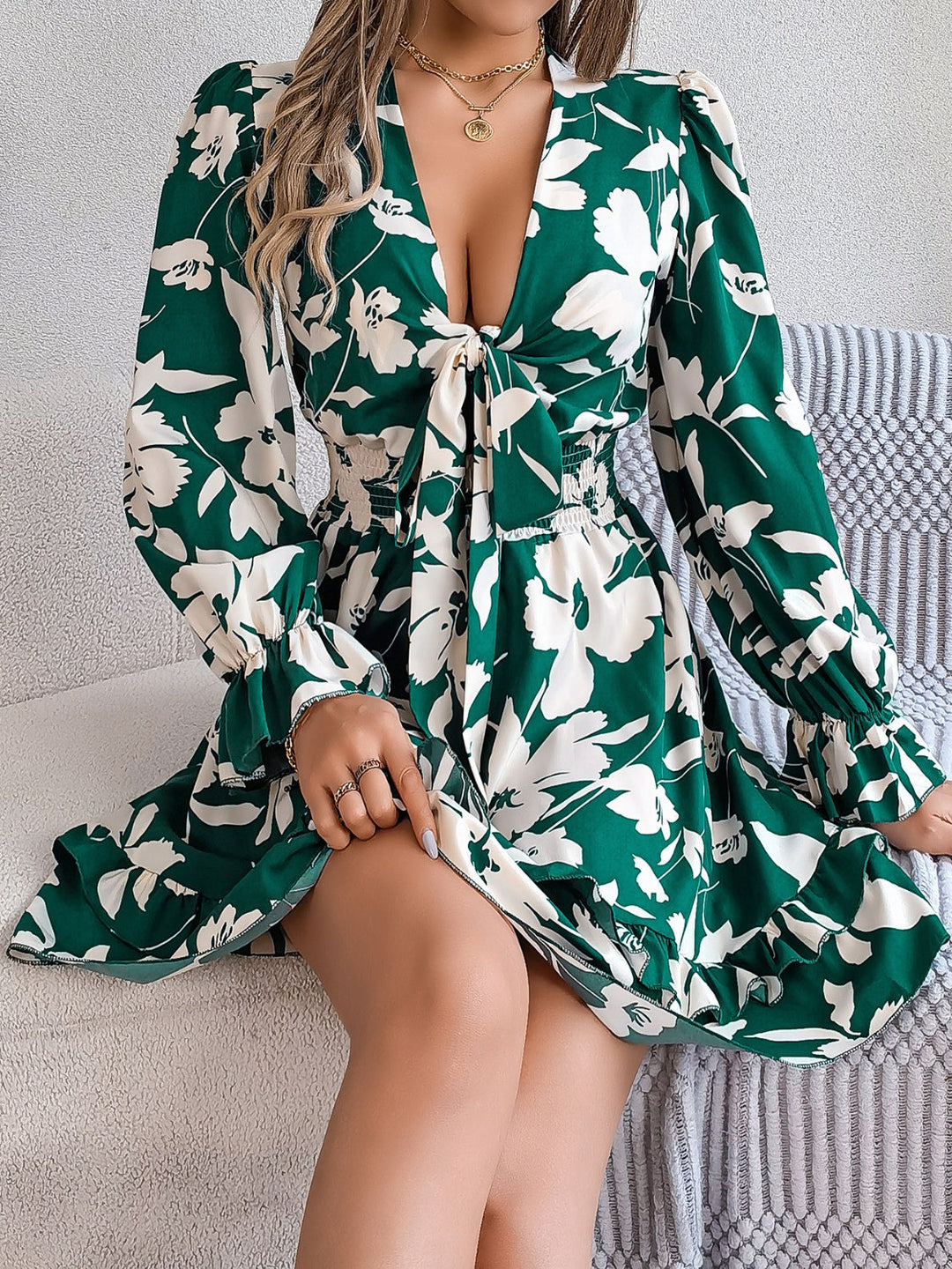 Levoire | Robe Longue À Volants Noués