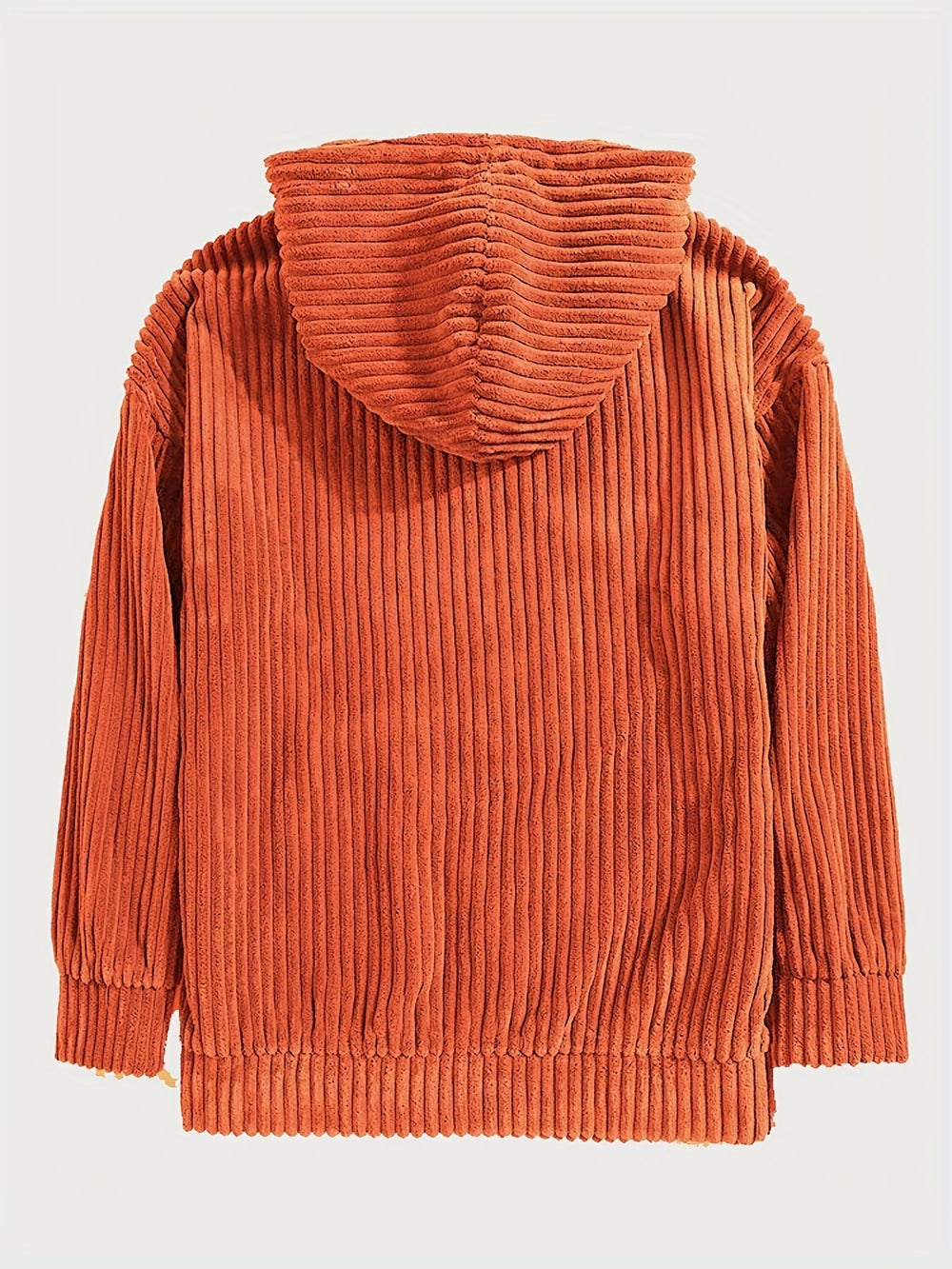 Levoire | Sweat À Capuche En Corduroy Vintage Pour Hommes Avec Col Haut Et Poche Kangourou