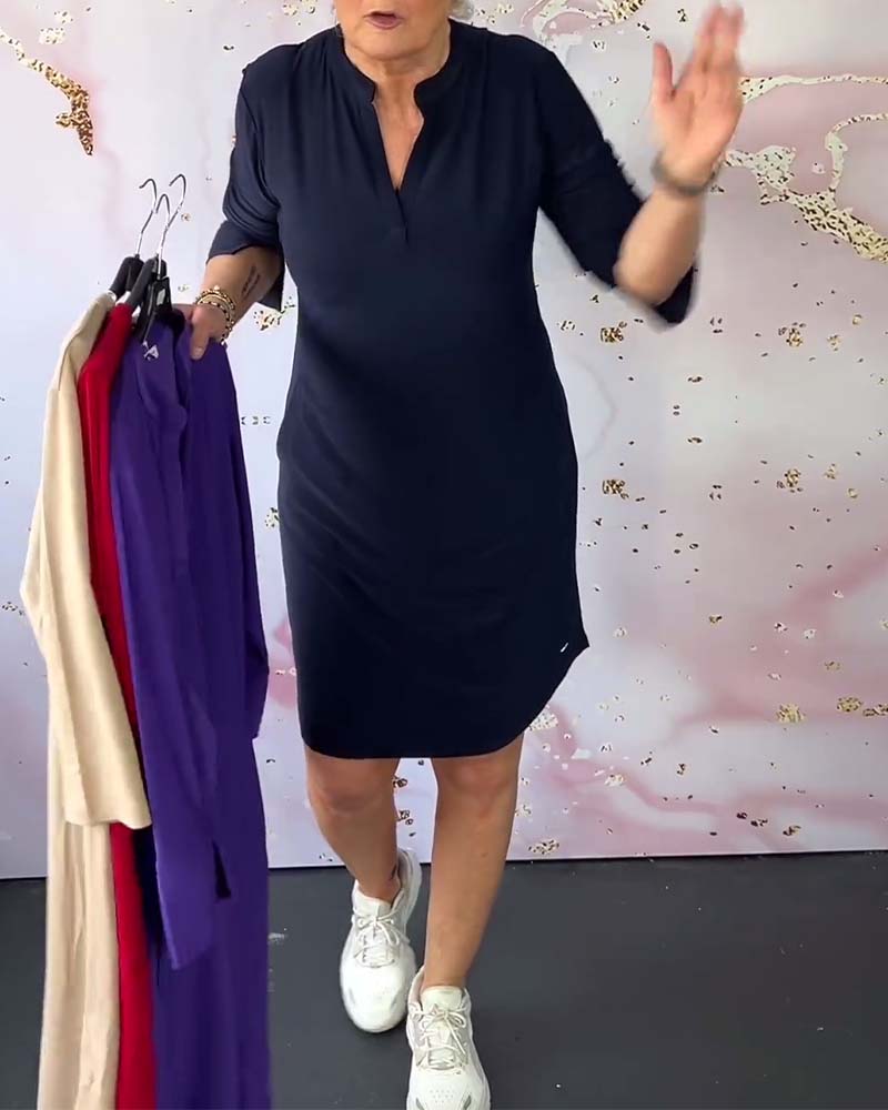 Levoire | Col V élégant robe