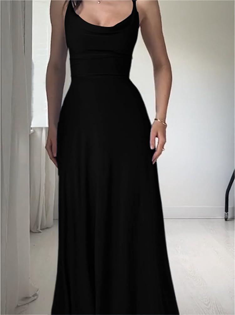 Levoire | Robe longue drapée dans le dos avec soutien-gorge intégré