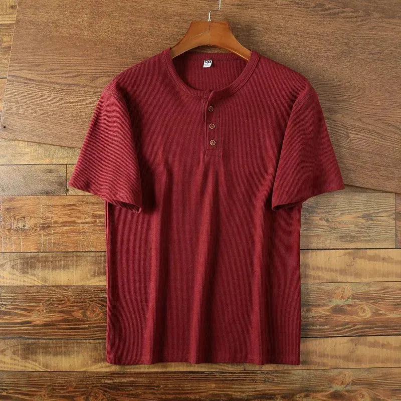 Levoire | T-shirt à manches courtes pour hommes Rouge vin