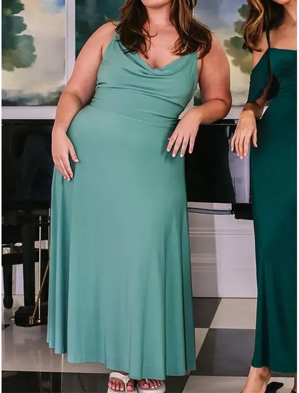 Levoire | Robe longue drapée dans le dos avec soutien-gorge intégré Vert