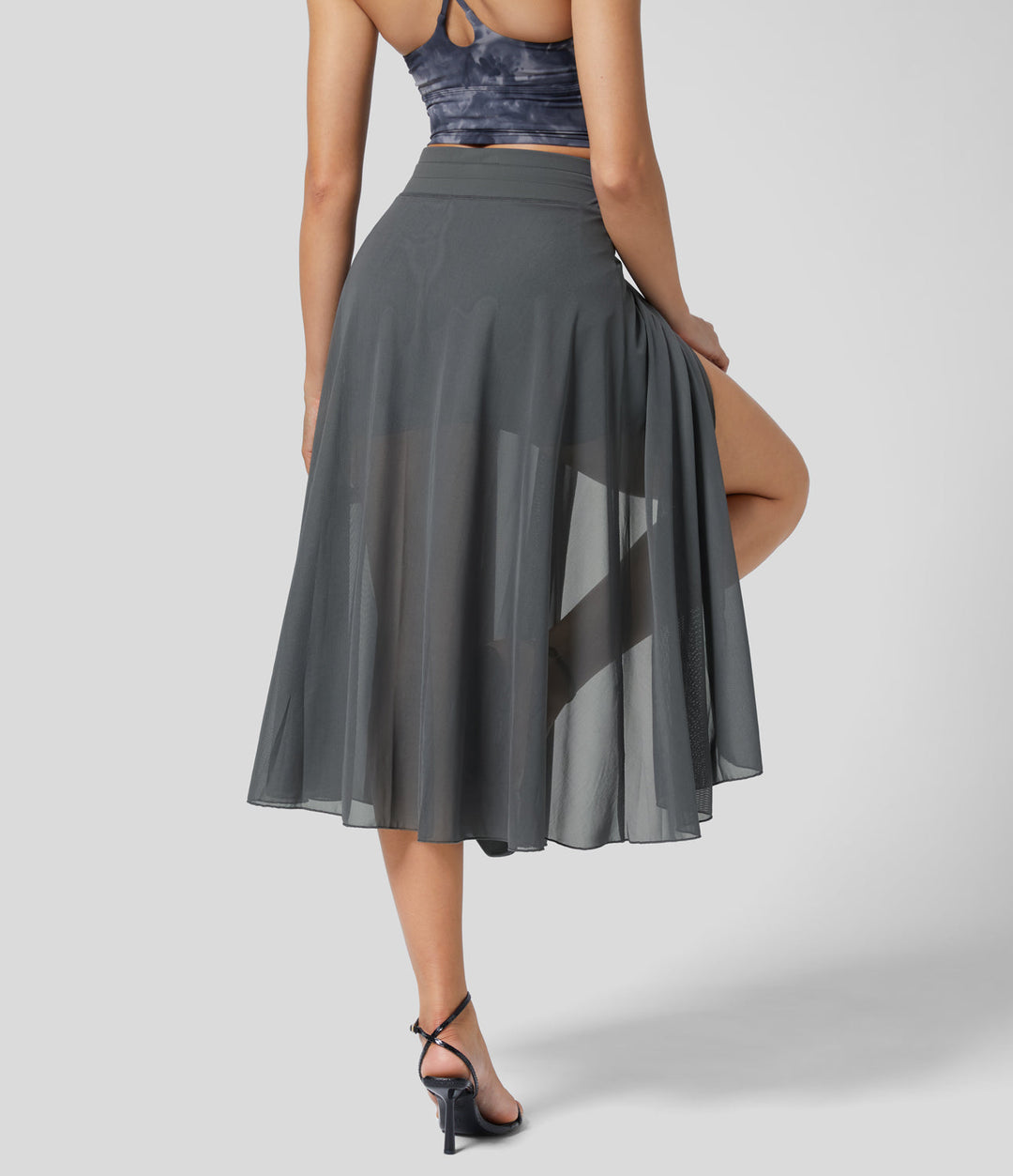Levoire | Jupe Midi 2-En-1 Taille Haute