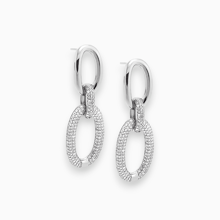 Levoire | Bague En Cristal De Luxe Boucles D'Oreilles Argent