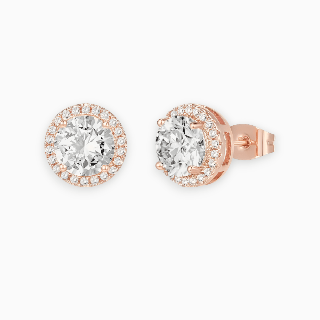 Levoire | Élégant Boucles D'Oreilles 18K Avec Bord En Or Rose
