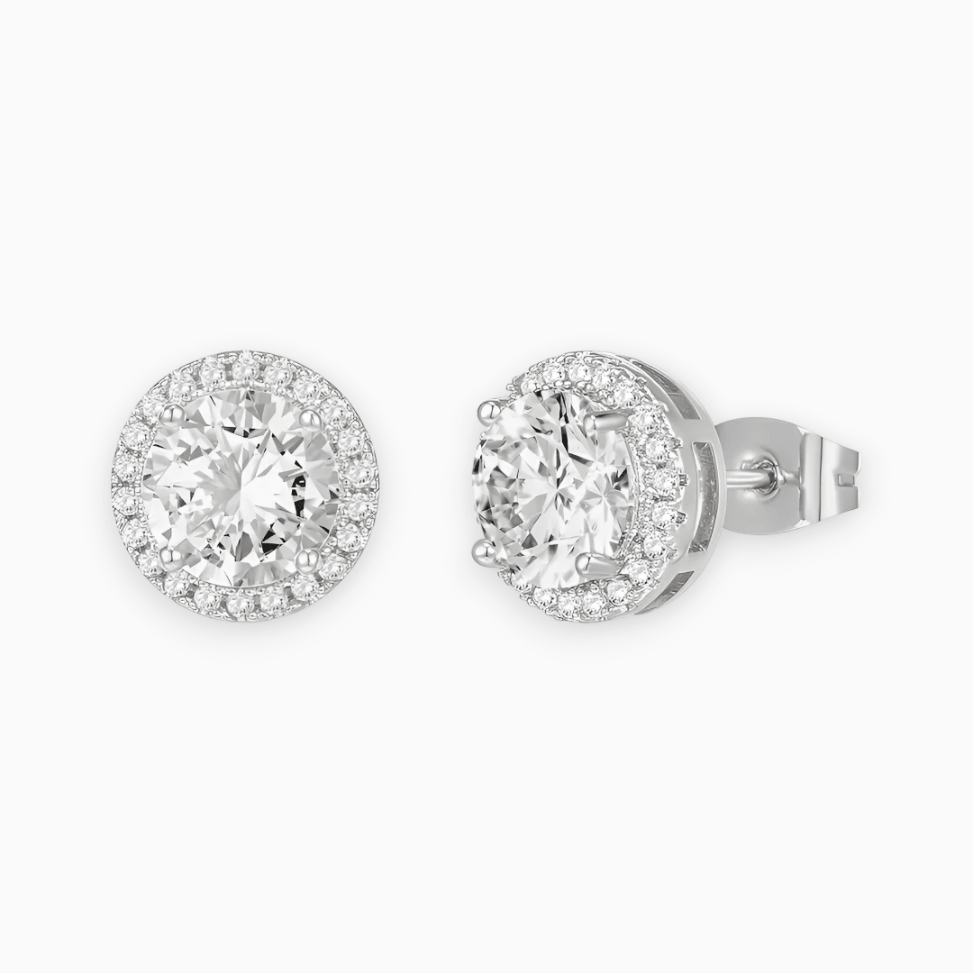 Levoire | Élégant Boucles D'Oreilles 18K Avec Bord En Or Argent
