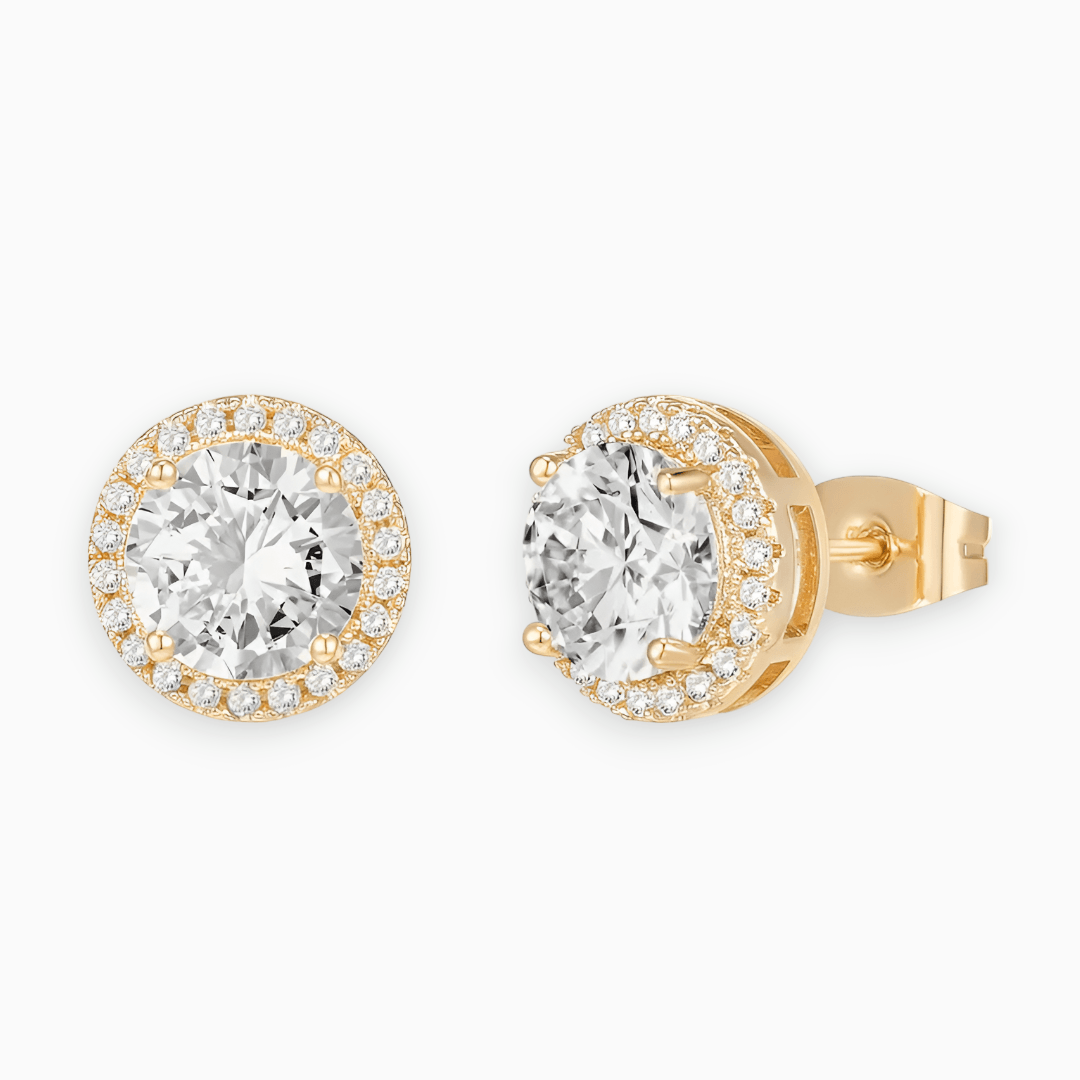 Levoire | Élégant Boucles D'Oreilles 18K Avec Bord En Or Ou