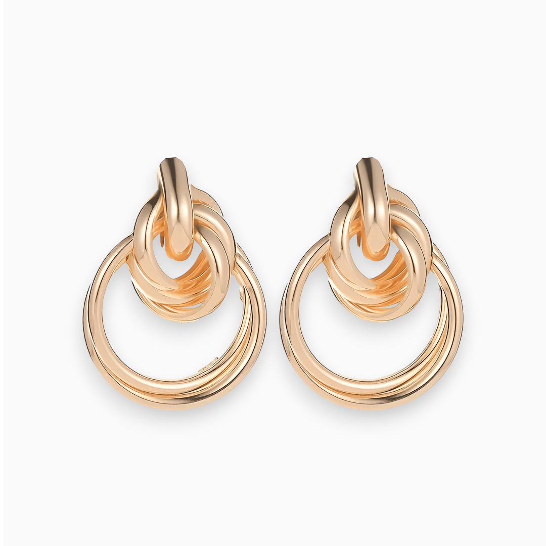Levoire | Boucles D'Oreilles Dorées Au Style Français Et Bord Punk Ou