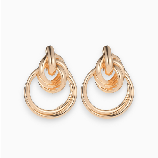 Levoire | Boucles D'Oreilles Dorées Au Style Français Et Bord Punk Ou