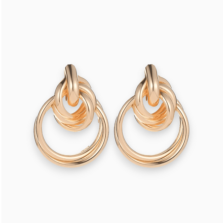 Levoire | Boucles D'Oreilles Dorées Au Style Français Et Bord Punk Ou
