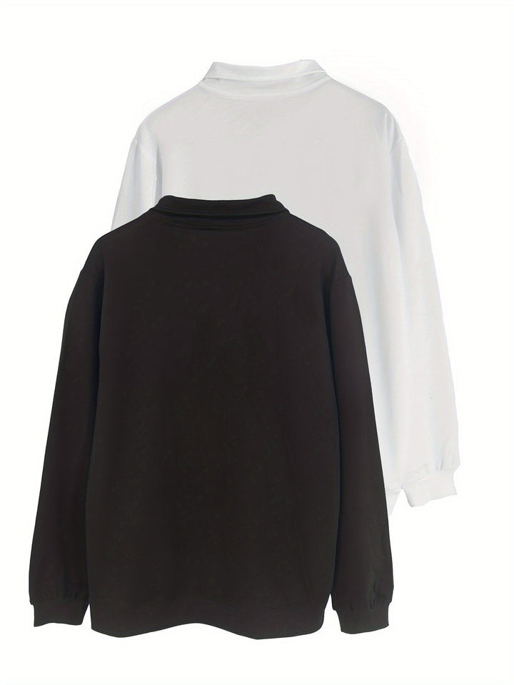 Levoire | Rento Sweatshirt Hommes Non Mélangé Avec Fermeture Éclair Mi-Longue, Manches Longues