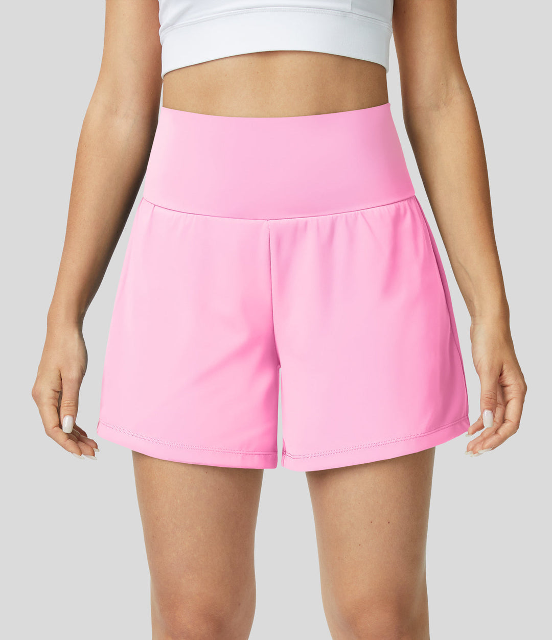 Levoire | Short De Yoga 2-En-1 Taille Haute Rose