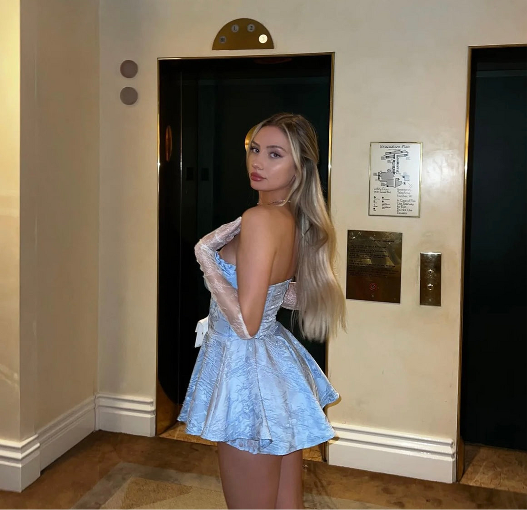 Levoire | Robe Mini Satin Korsatzt