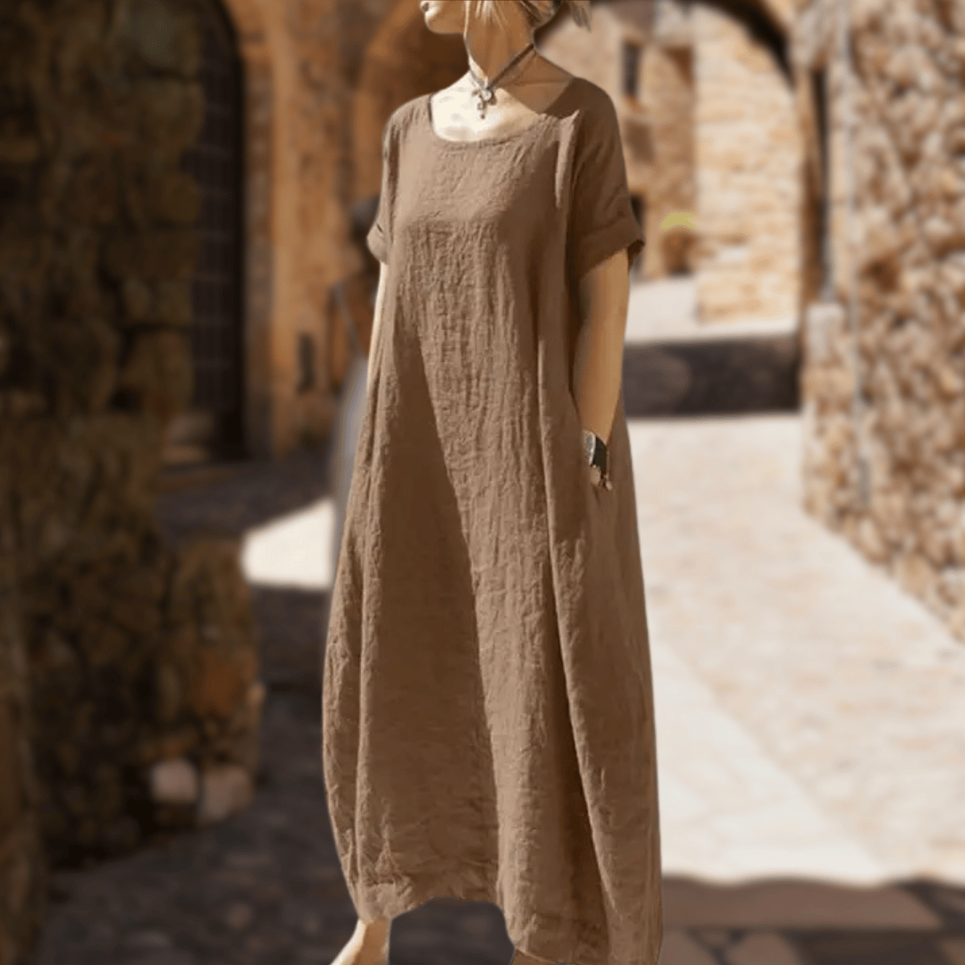 Levoire | Robe Longue Décontractée Douce Et Confortable Khaki