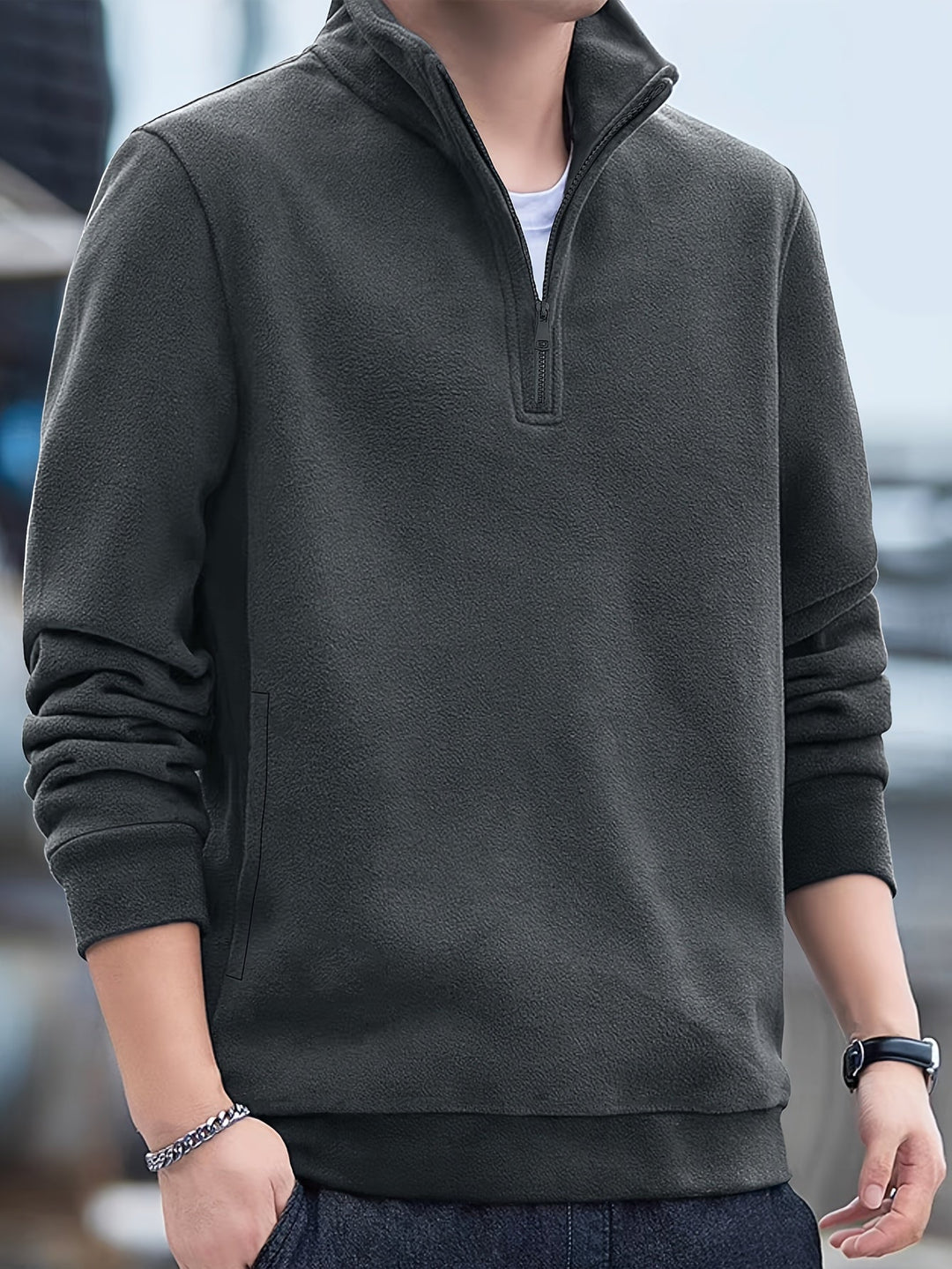 Levoire | Sweat À Capuche En Polaire Avec Demi-Zip Leigraun