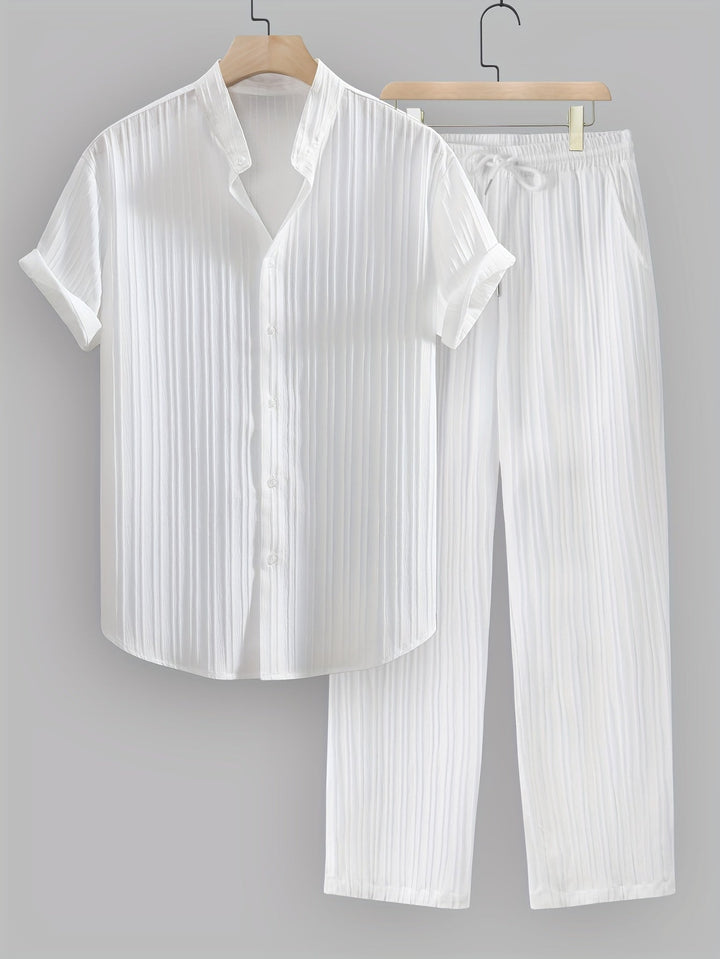 Levoire | Velours Côtelé Ensemble Homme 2 Pièces Blanc