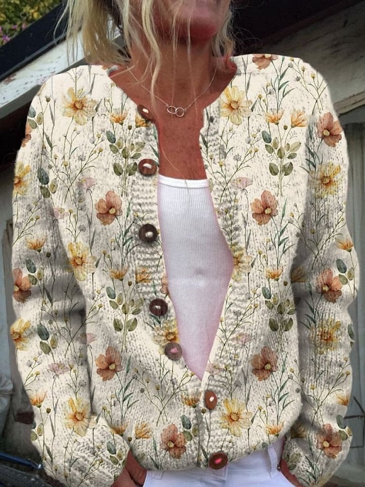 Levoire | Gilet À Motif Floral Stylé Rêve floral doux