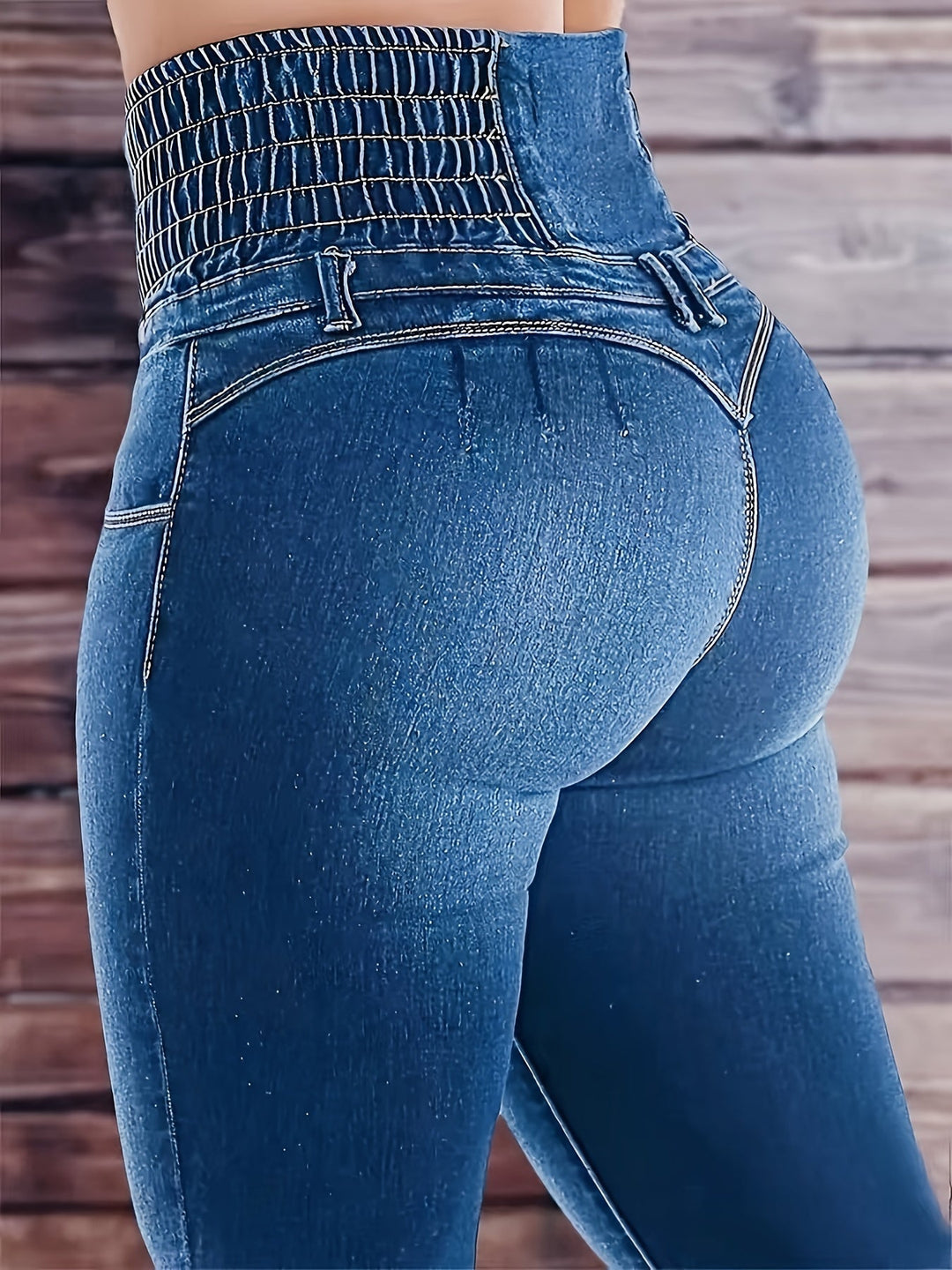 Levoire | Jean Bootcut Taille Haute Avec Ceinture Bleu moyen