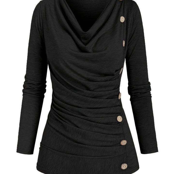Levoire | Top Tricot Uni Avec Col Et Satin Noir