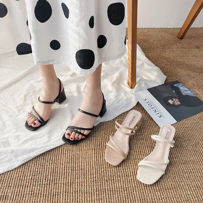 Levoire | Ceinture Sandales À Talons Bas