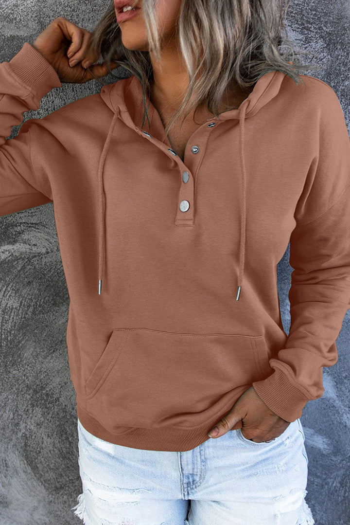 Levoire | Pull Fleece Chaud Avec Capuche Et Boutons