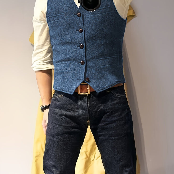Levoire | Gilet En Laine Inspiré Par La Récolte Du Vin Avec Motif De Toile D'Araignée Bleu