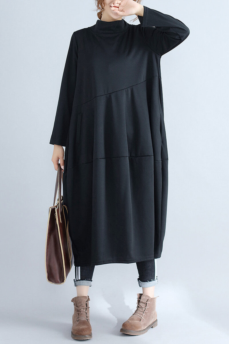 Levoire | Robe Urbaine Midi Confort Noir