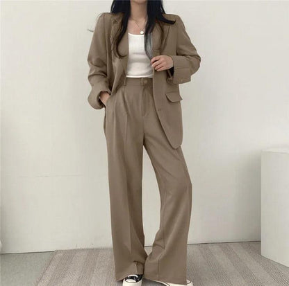 Levoire | Sur Mesure Blazer Et Pantalons Droits Set Pour Femmes