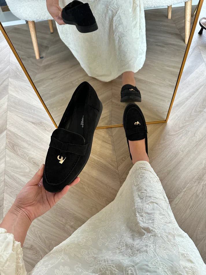 Levoire | Mocassins En Suedine NOIR