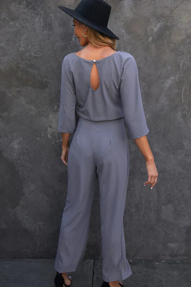 Levoire | Combinaison En Lin Pour Femmes Jambes Larges & Ceinture