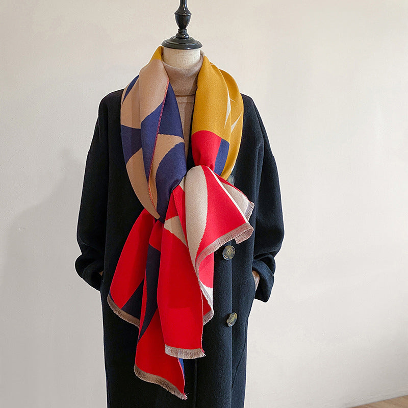 Levoire | Écharpe Chaude À Motifs Géométriques