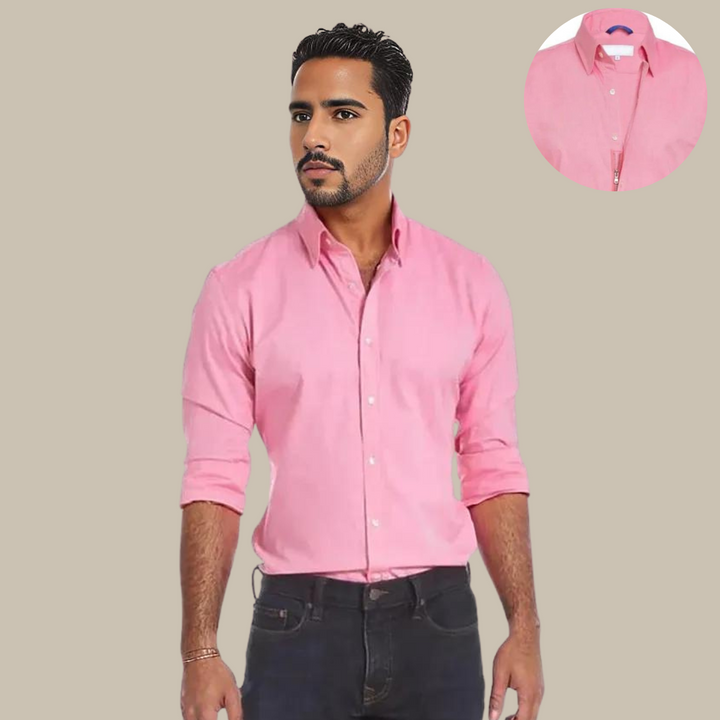 Levoire | Chemise Sans Plis Avec Fermeture Éclair rose clair