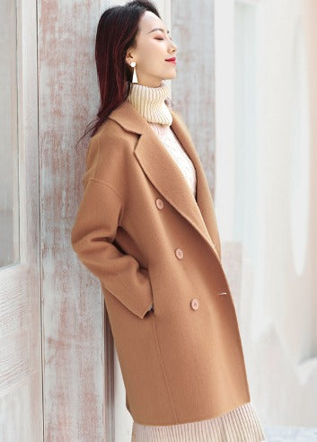 Levoire | Manteau En Laine Long Pour Femmes Khaki