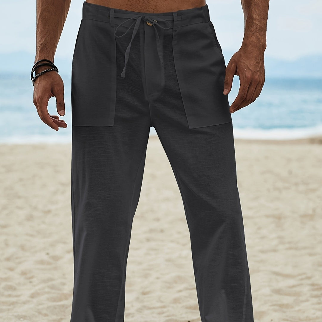 Levoire | Pantalons Cargo Doux En Mélange De Coton Et Lin