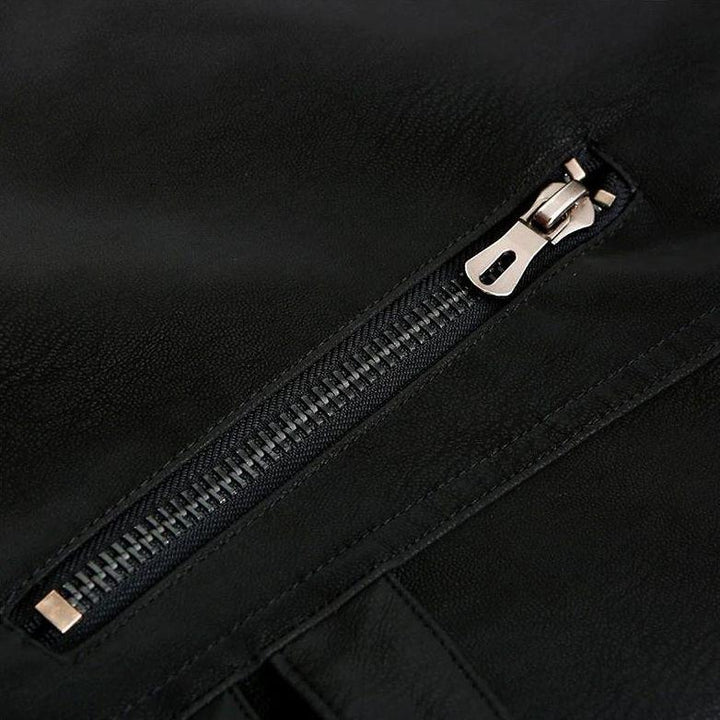 Levoire | Veste En Cuir Simple Pour Le Quotidien