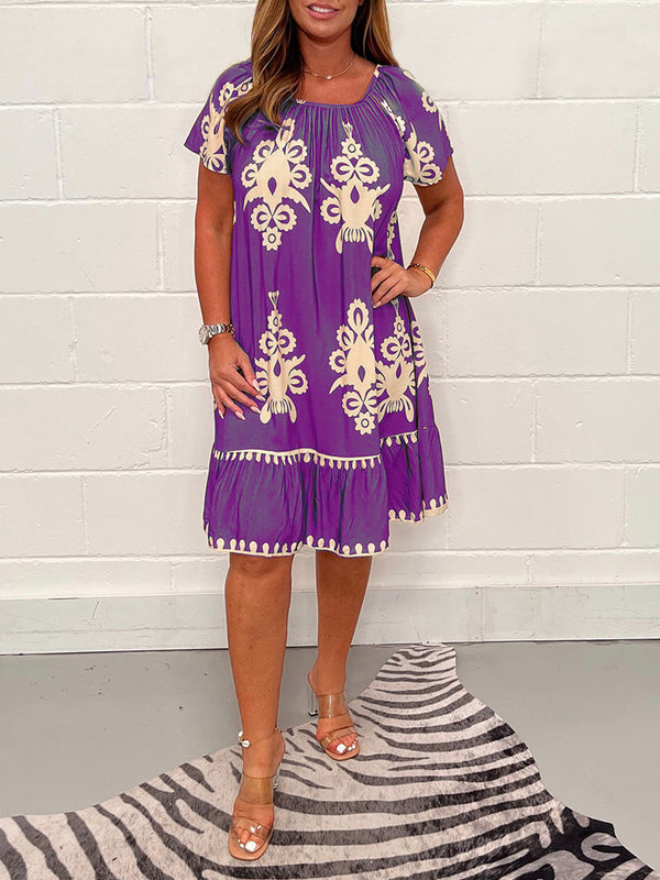 Levoire | Robe Dt Avec Motif Floral Lilas