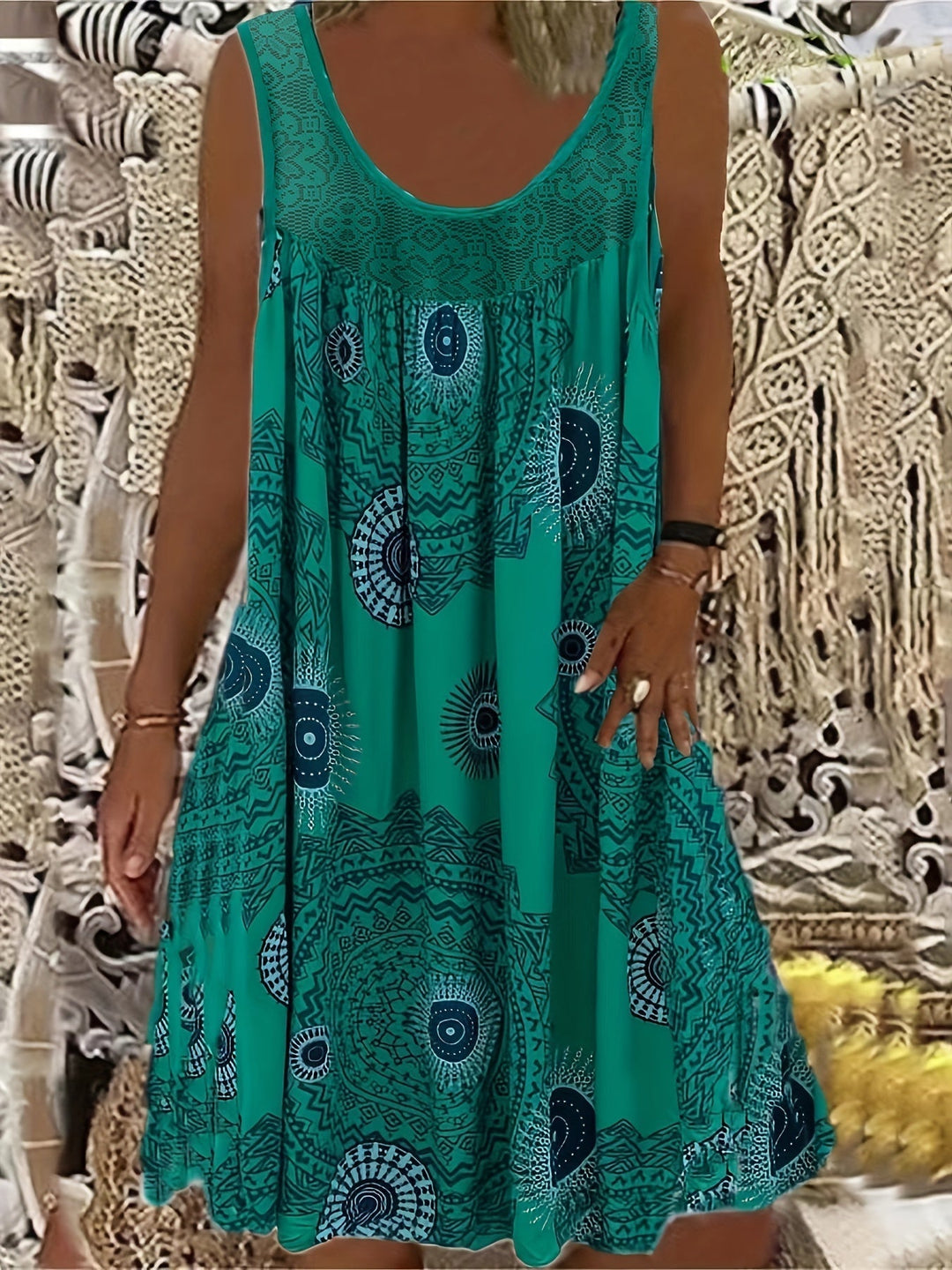 Levoire | Robe Maxi À Imprimé Floral Avec Encolure Ronde