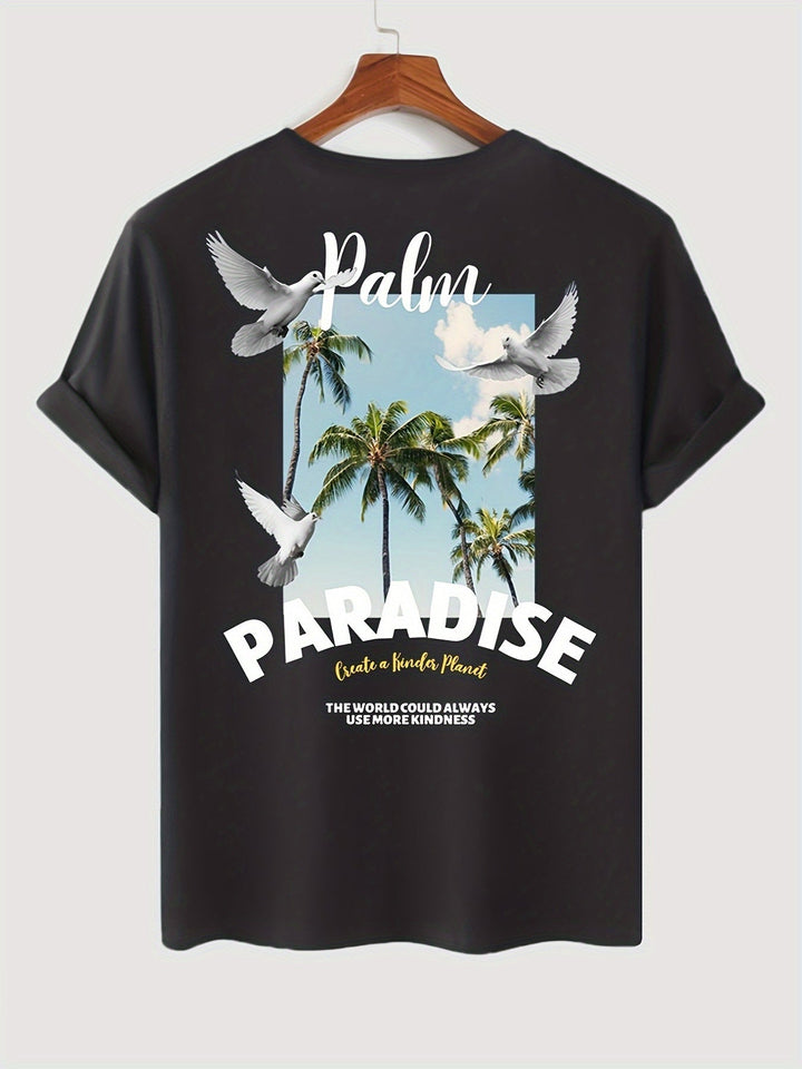 Levoire | T-Shirt Avec Motif De Palmier À Coco Noir