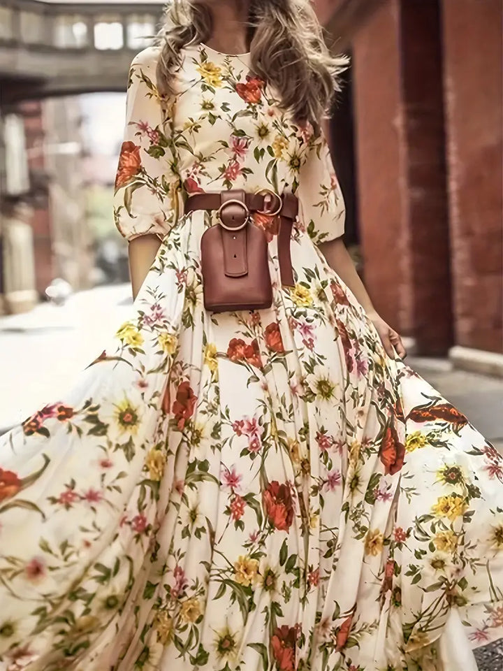Levoire | Robe À Motif Floral En A-Line Couleur dahlias