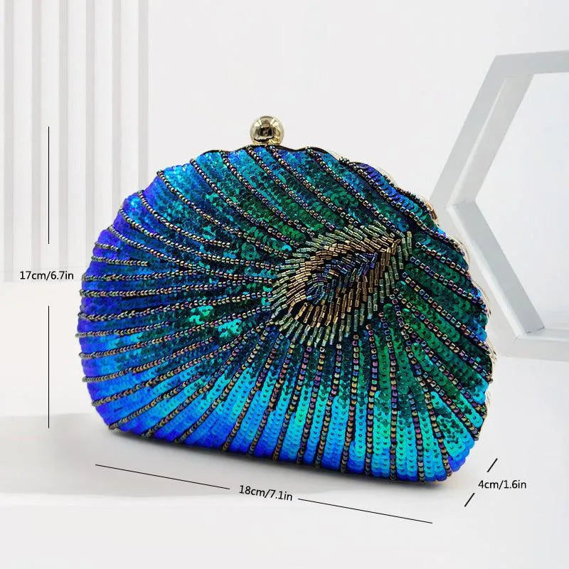Levoire | Sac à bandoulière vintage orné de perles avec chaîne pour femmes