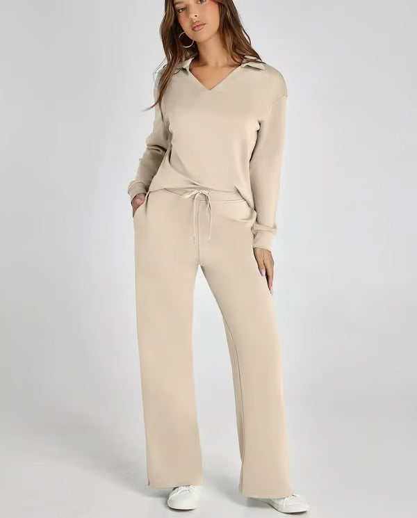 Levoire | Deux Pièces Ensemble En Velours Magnifique Khaki