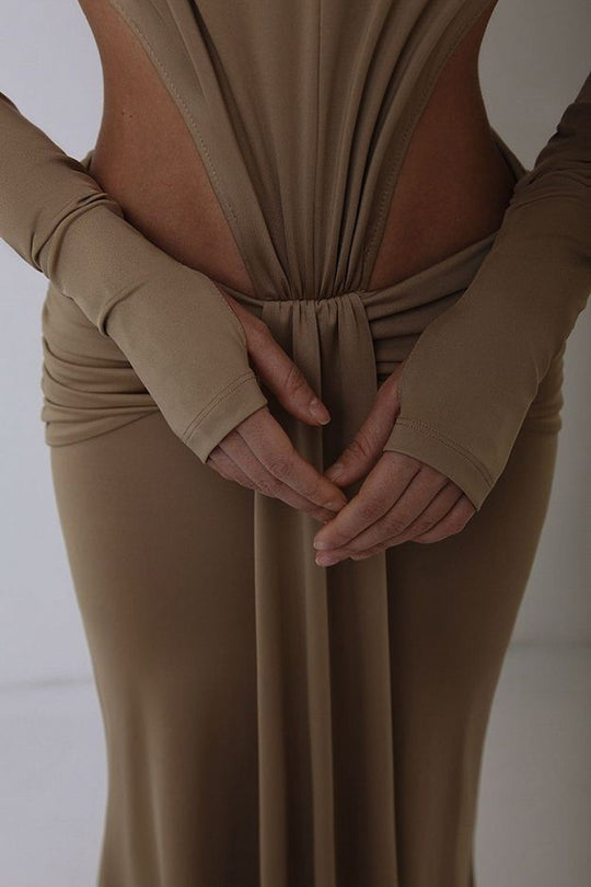 Levoire | Robe À Manches Longues À Décolleté En V Confortable