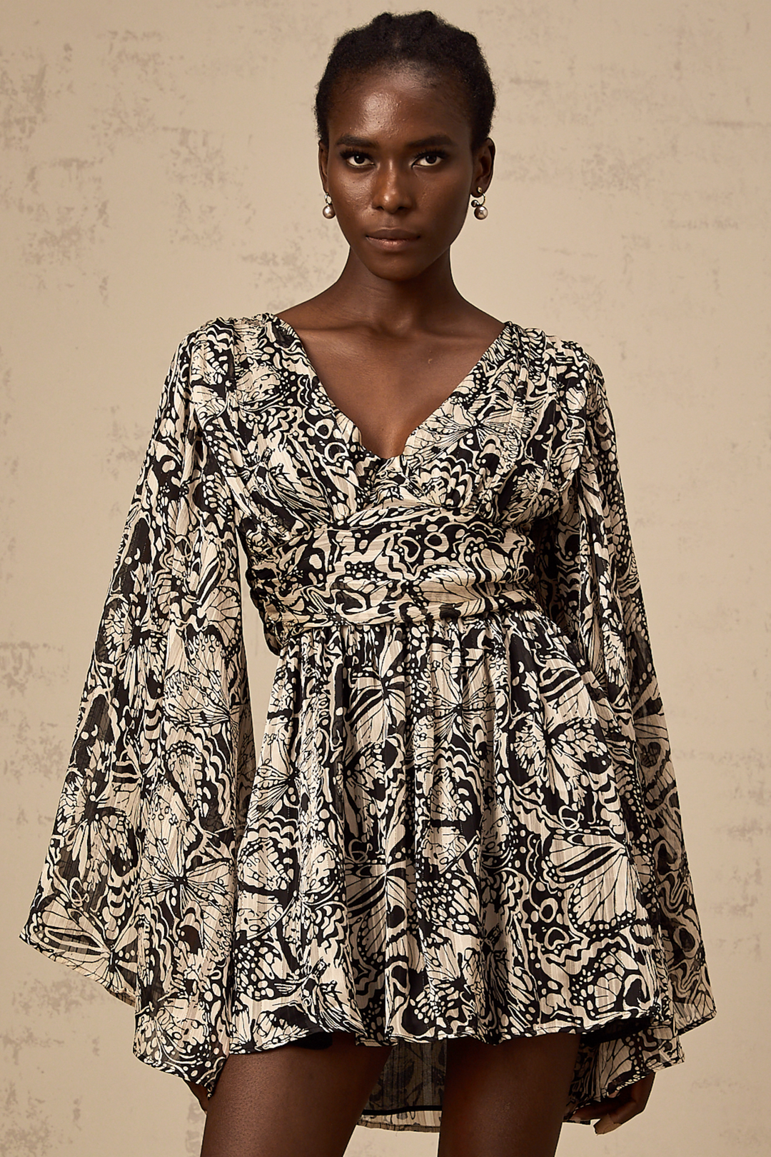 Levoire | Imprimé À Motif Robe Mini À Encolure En V