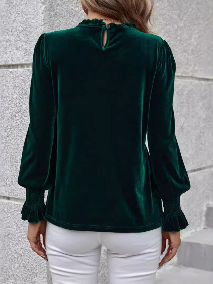 Levoire | Lovelet Col rond Manches en velours Blouse