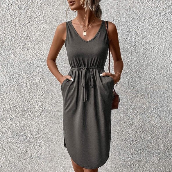 Levoire | Mode Tendance Boutons Robe Mini Gris