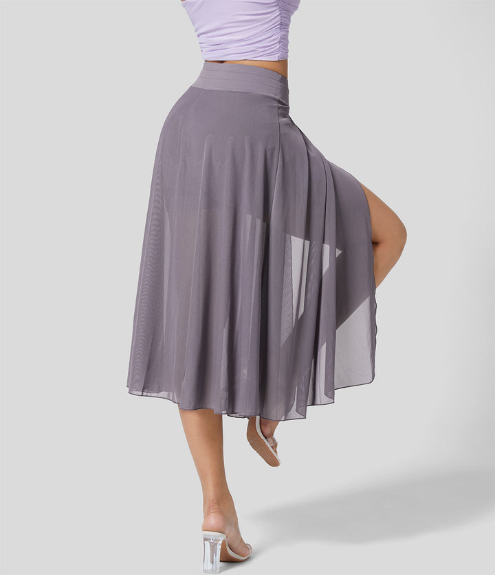 Levoire | Jupe Midi 2-En-1 Taille Haute
